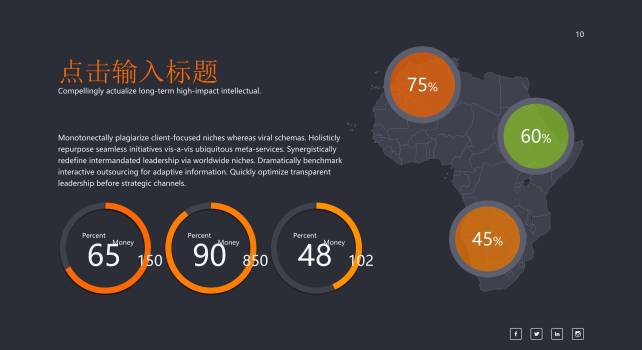 商务数据分析PPT图表模板之地图1