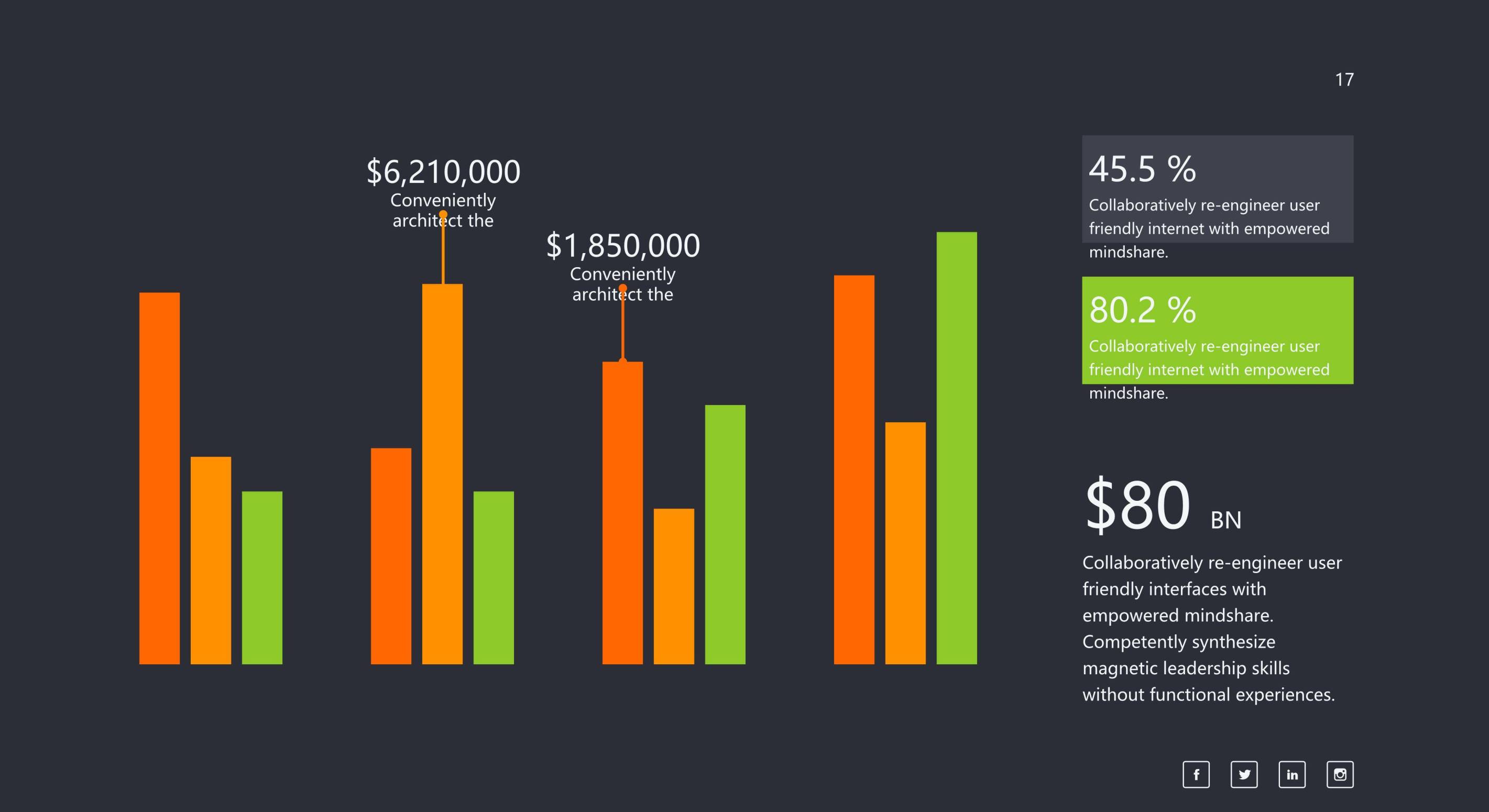 商务数据分析PPT图表模板之条形图8