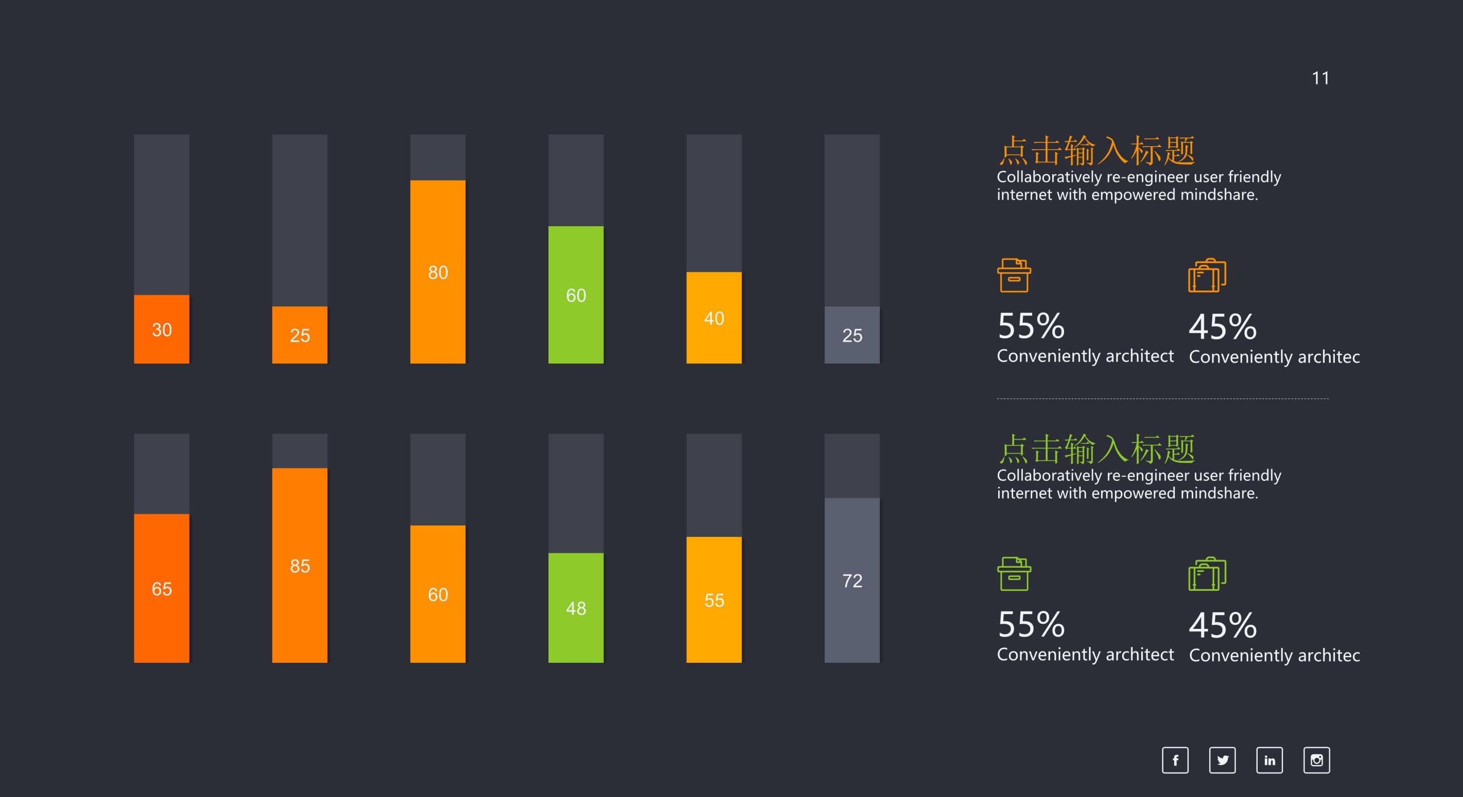 商务数据分析PPT图表模板之条形图2