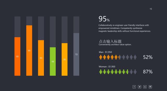 商务数据分析PPT图表模板之条形图6