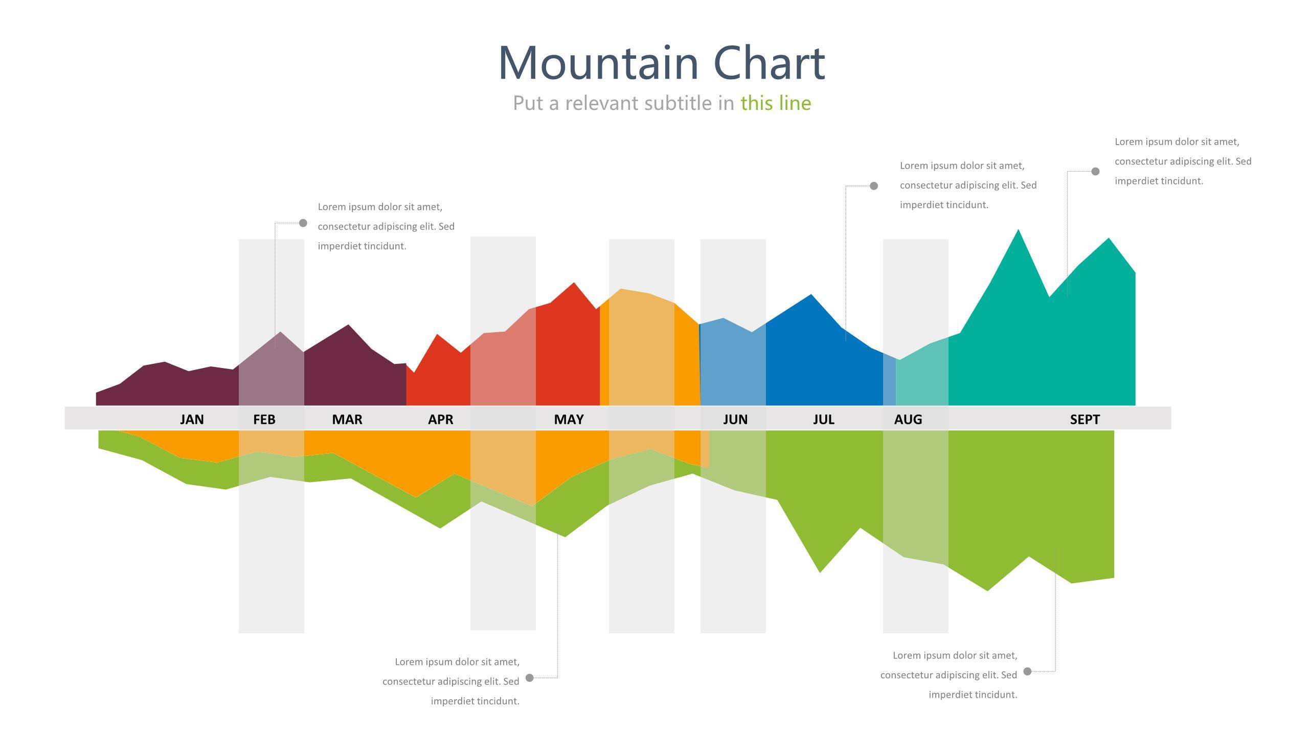 数据折线图PPT图表模板2