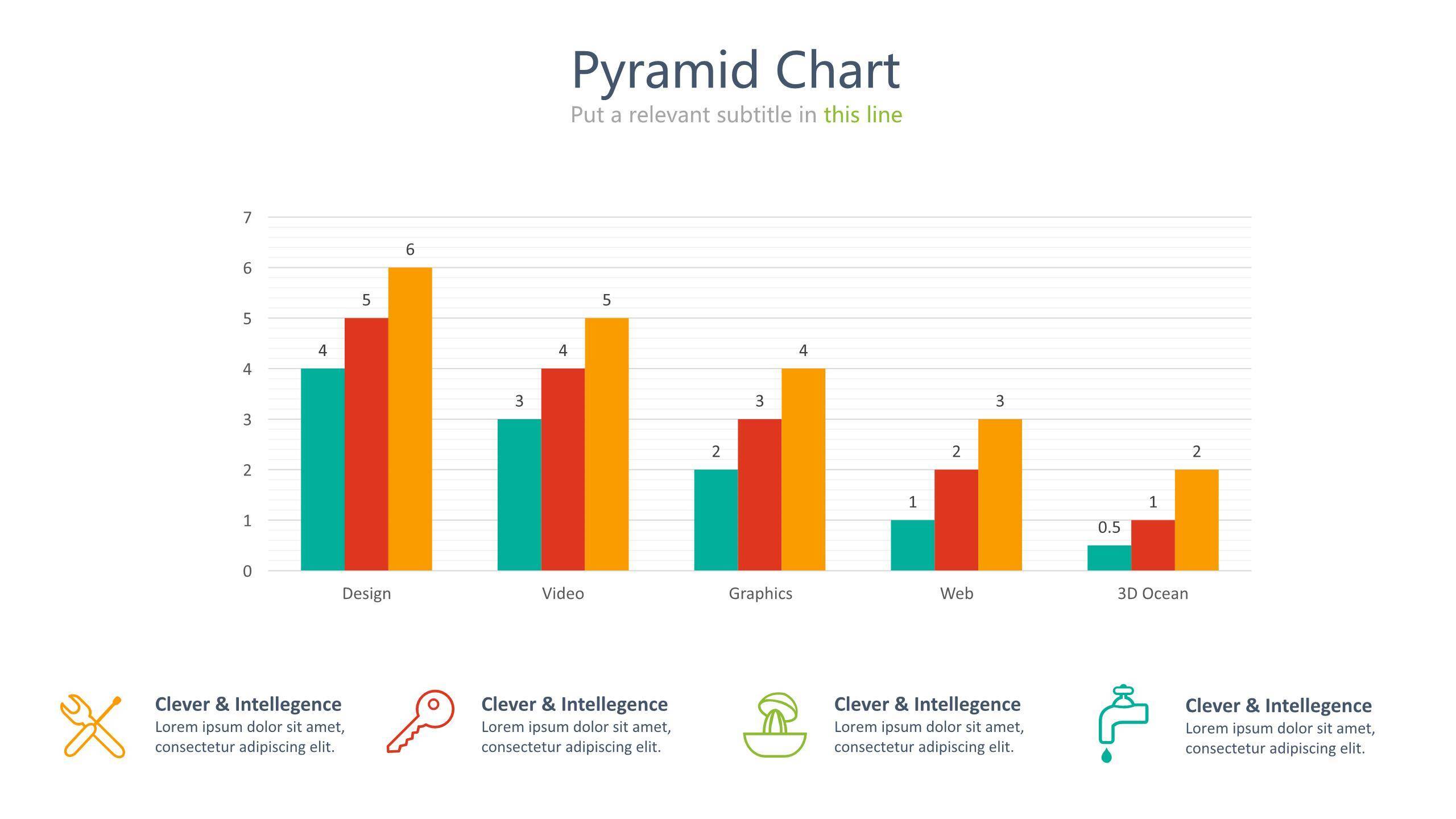 数据折线图PPT图表模板4