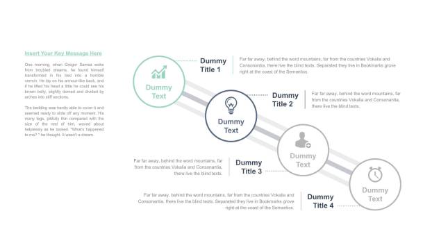 四项并列关系清新PPT图表模板8