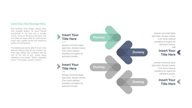 四项并列关系清新PPT图表模板4