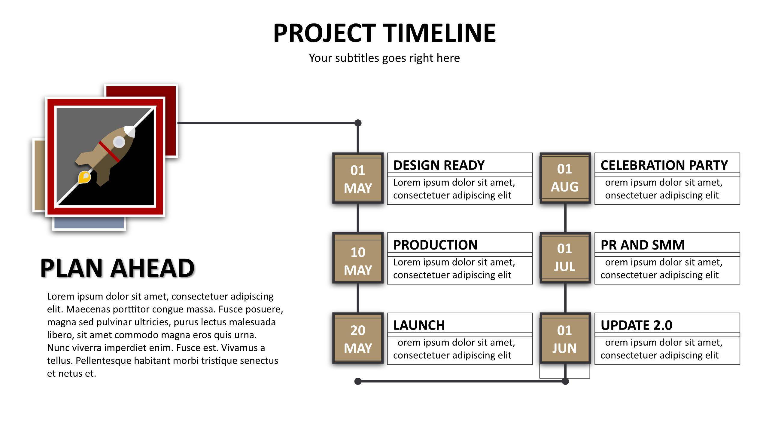 新闻纸PPT图表模板8