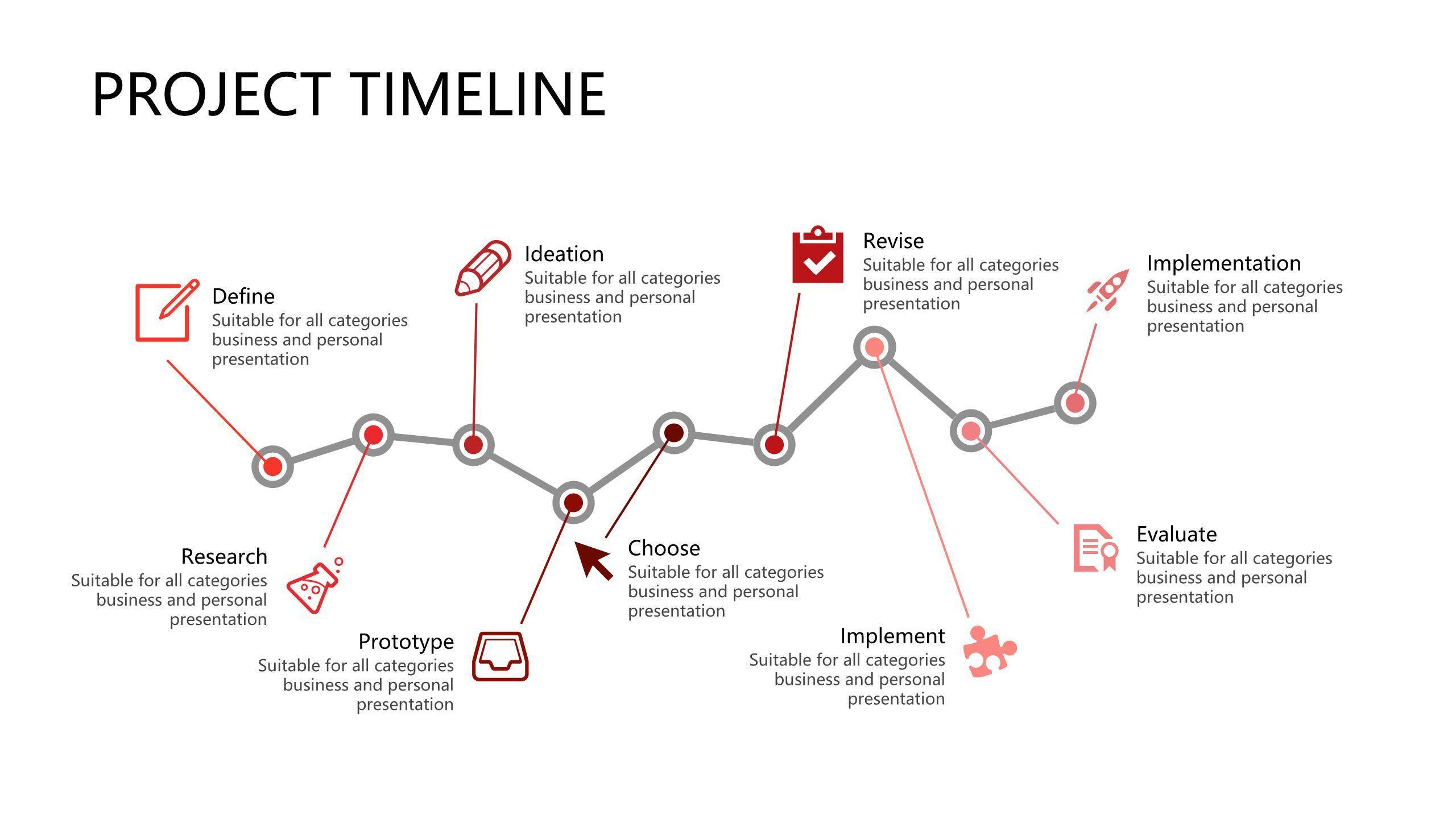 鱼骨图和甘特图PPT图表模板8