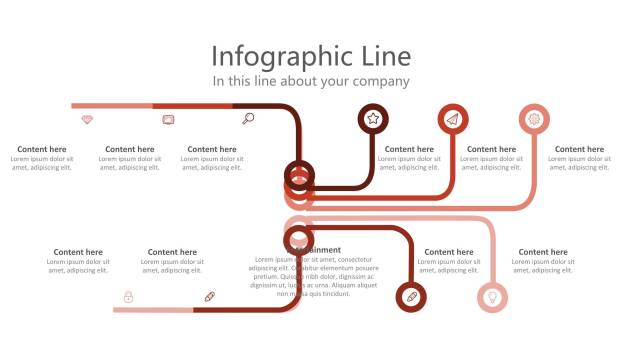 鱼骨图和甘特图PPT图表模板2