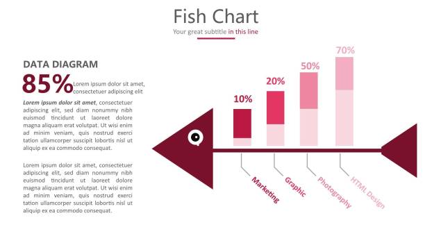 鱼骨图和甘特图PPT图表模板5