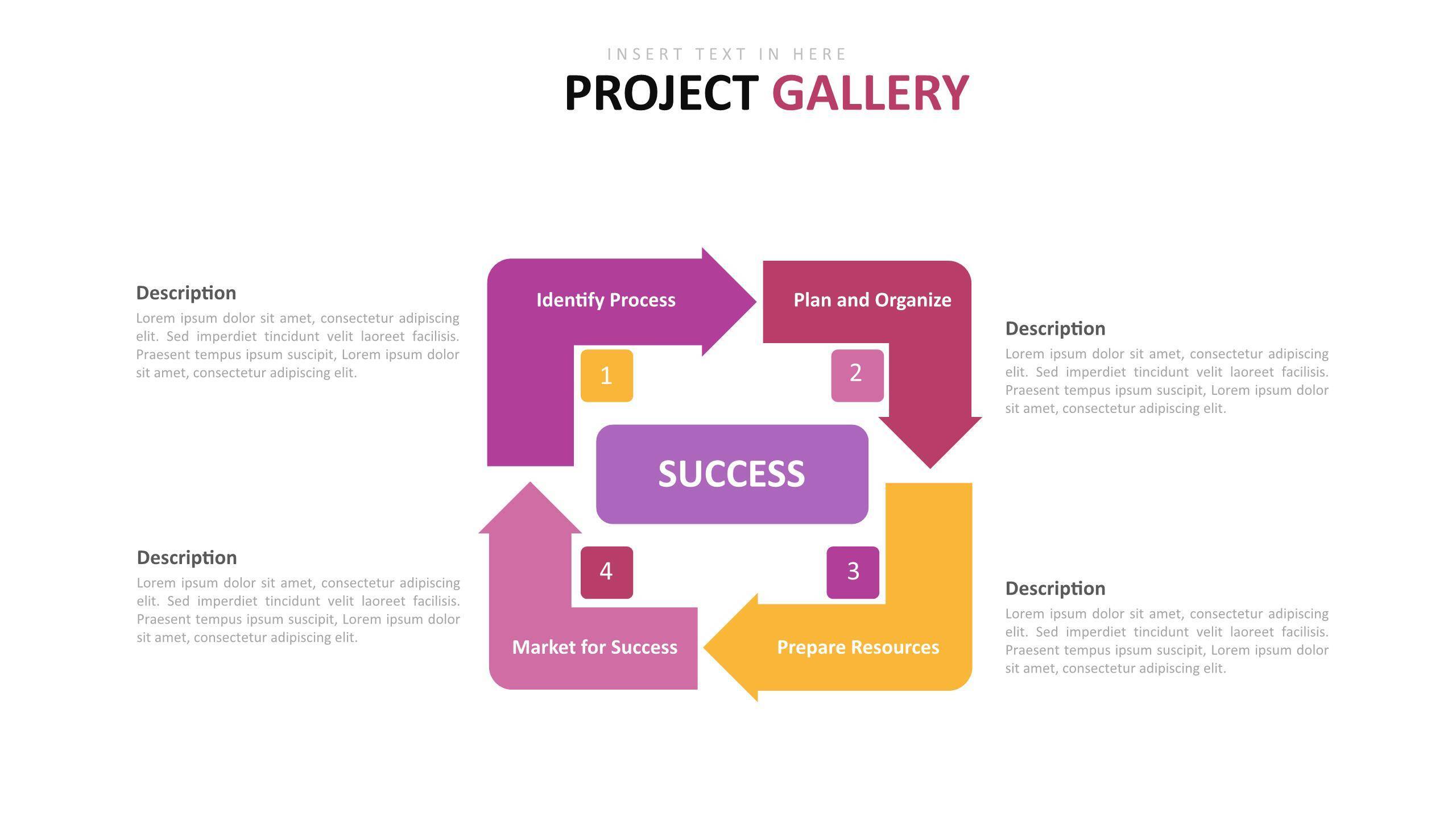 紫色可视化商务图表模板8