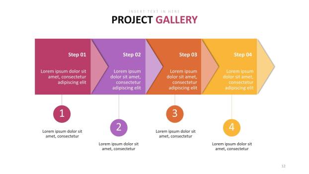 紫色可视化商务图表模板3