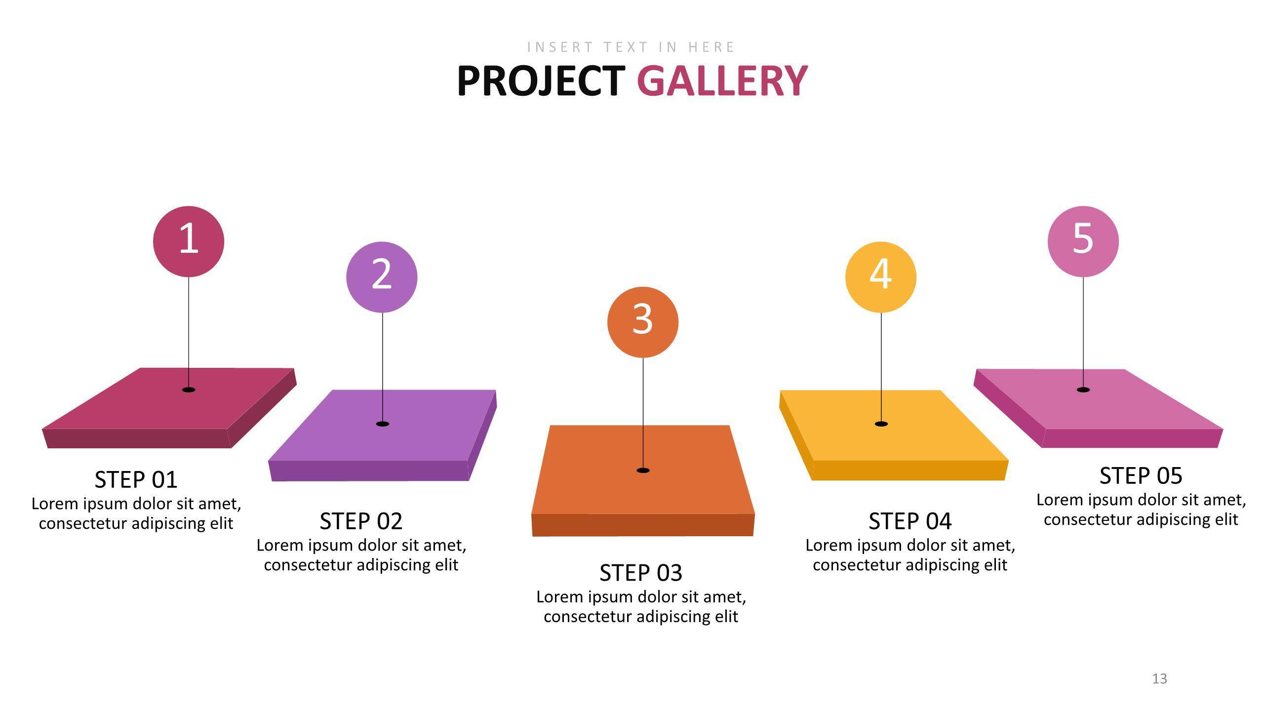 紫色可视化商务图表模板4