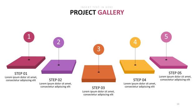 紫色可视化商务图表模板4
