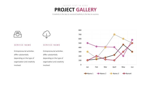 紫色可视化商务图表模板5