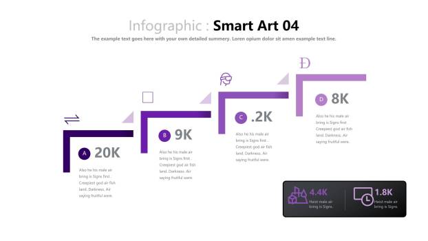 紫色商务对比关系PPT图表8