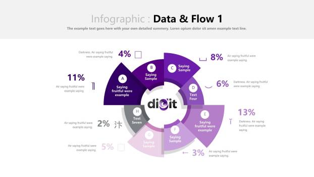 紫色商务对比关系PPT图表6