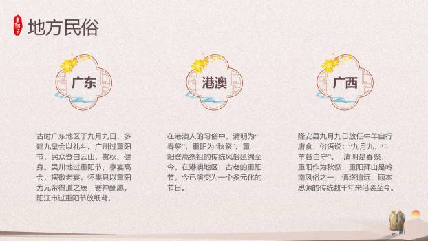 重阳节亲情陪伴创意几何PPT模板3