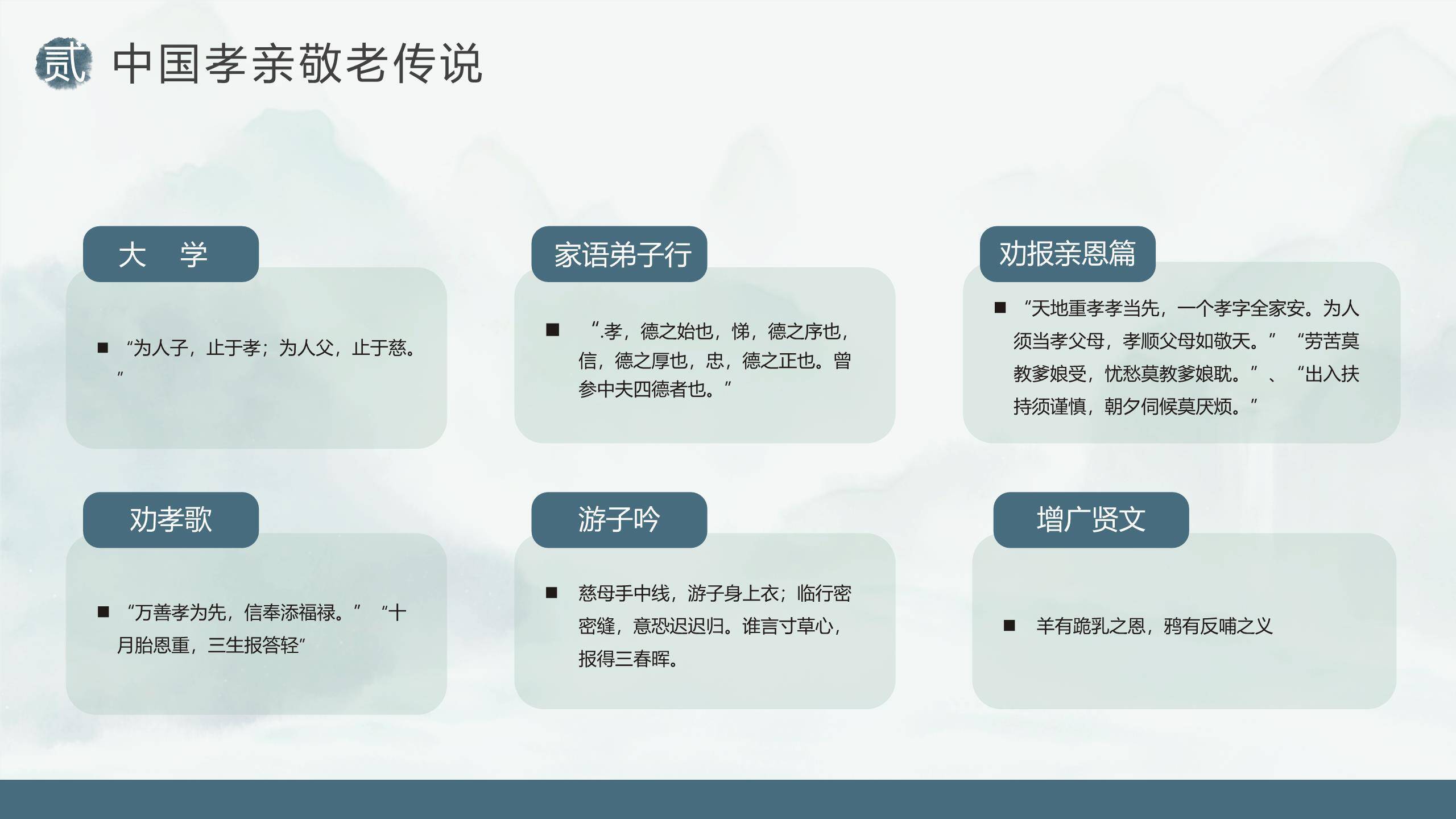 重阳节国学课堂中国风PPT模板7