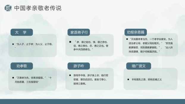重阳节国学课堂中国风PPT模板7