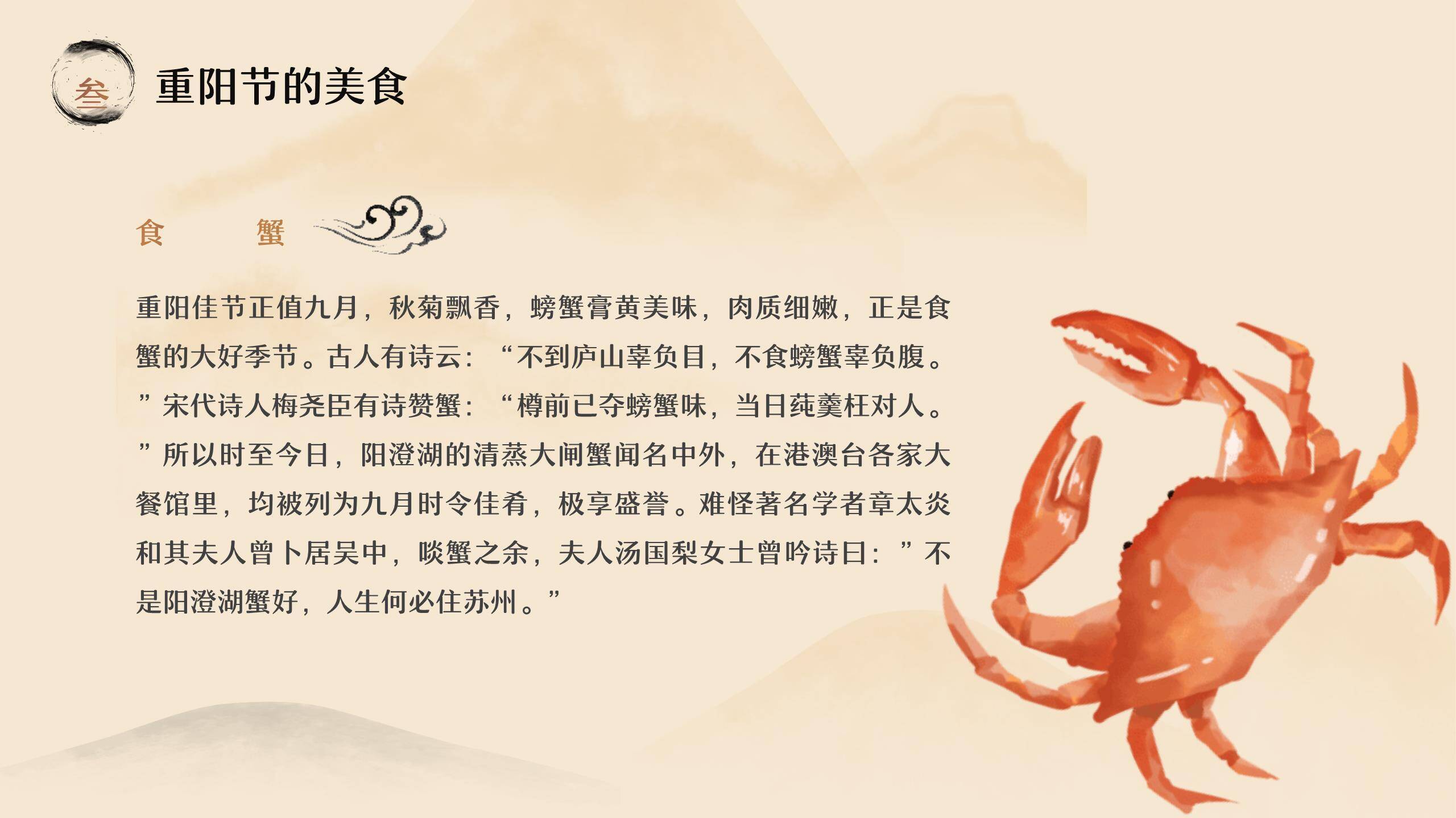 重阳节敬老宣传手绘PPT模板6