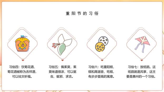 重阳节小学班会卡通PPT模板3