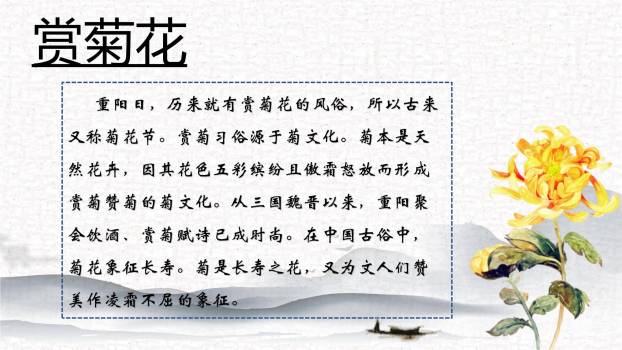 红色古典重阳文化教育PPT模板4