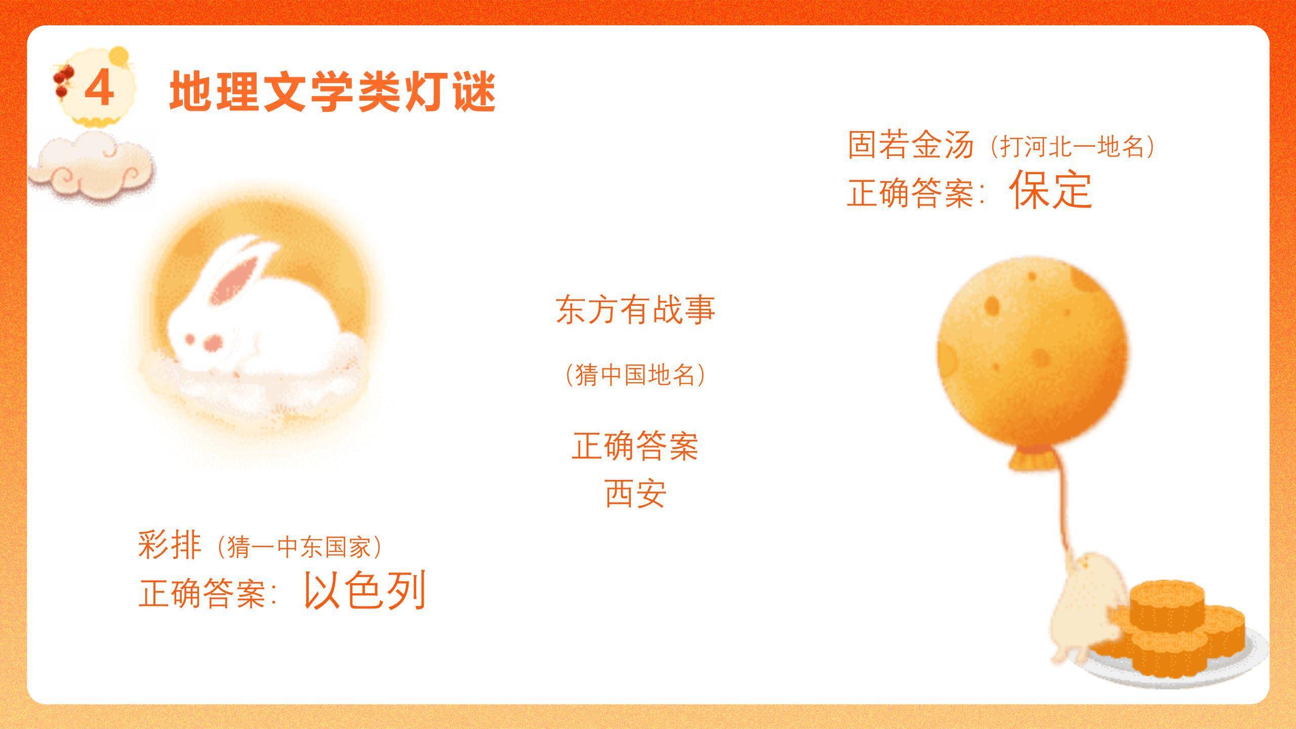 中秋节灯谜策划创意几何PPT模板8