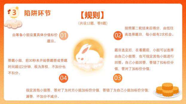 中秋节灯谜策划创意几何PPT模板6