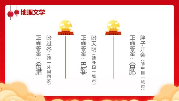 中秋节灯谜会开场卡通PPT模板8