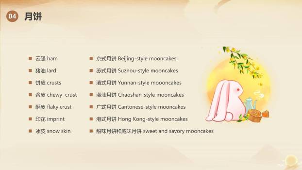 中秋节英语课堂中国风PPT模板8