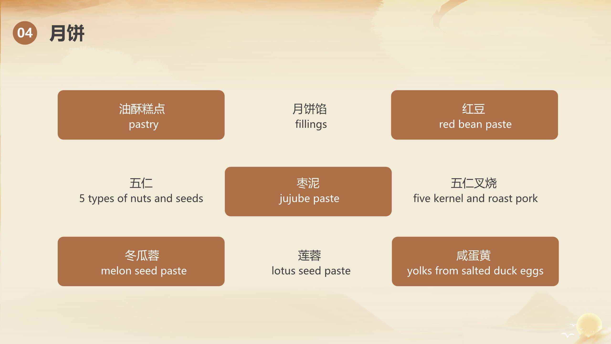 中秋节英语教学中国风PPT模板7