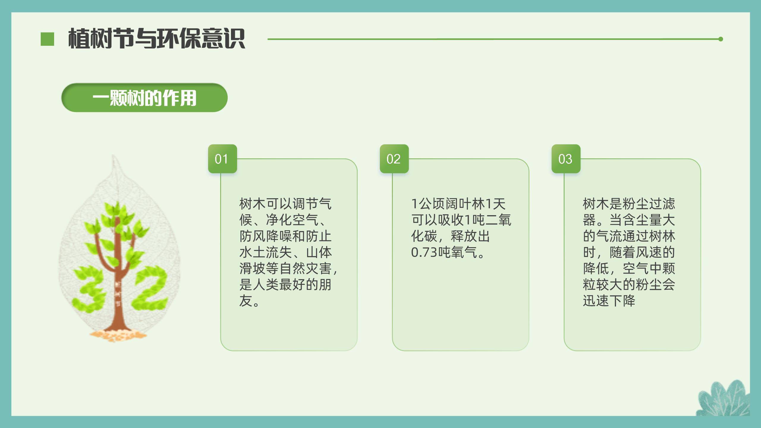 植树节环保知识课PPT模板8