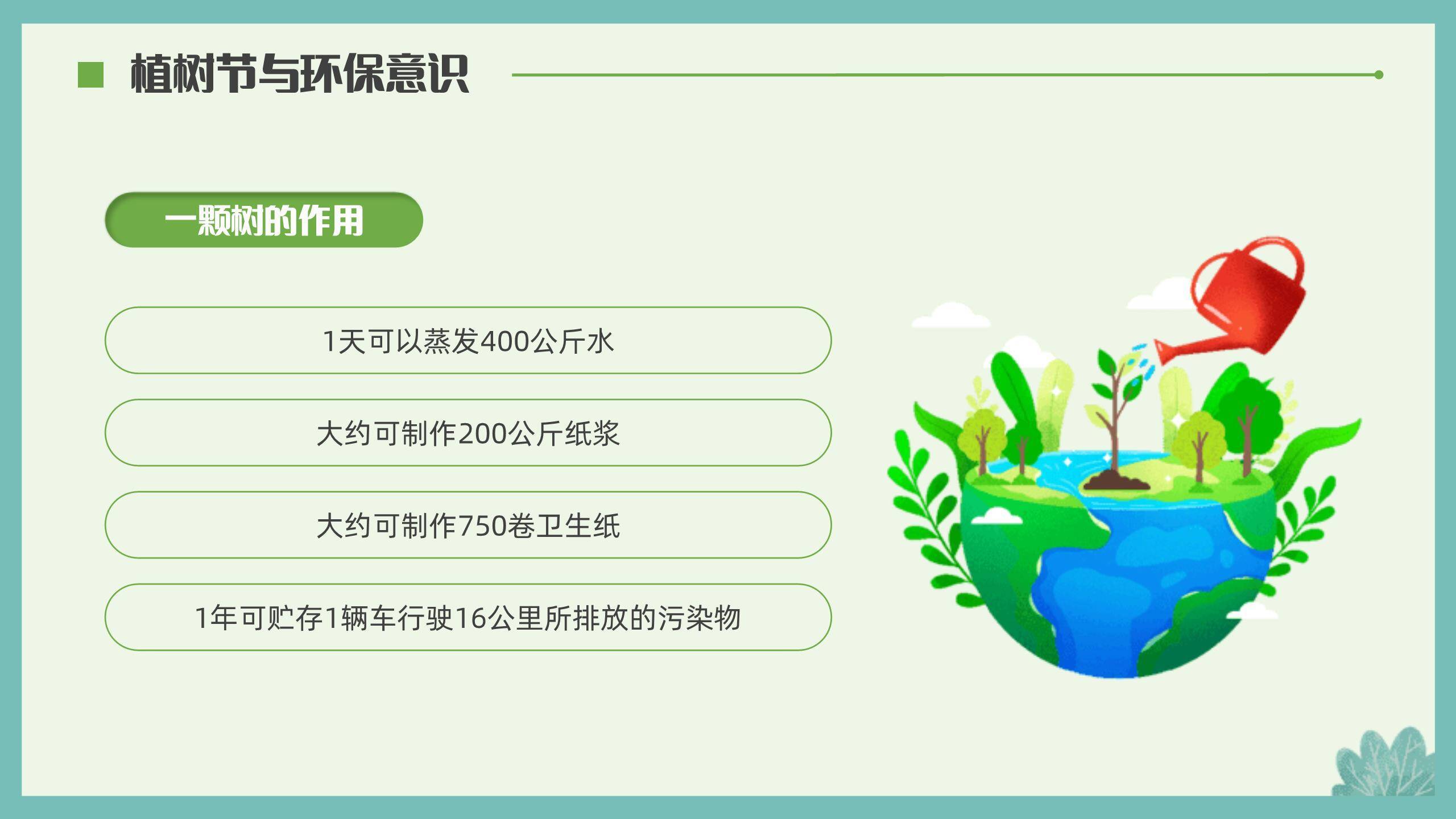 植树节环保知识课PPT模板6