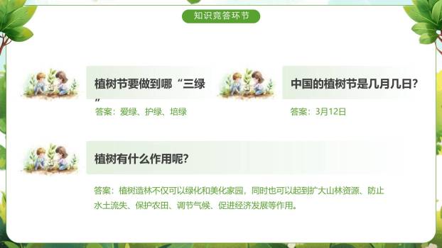 植树节英文介绍简约PPT模板9