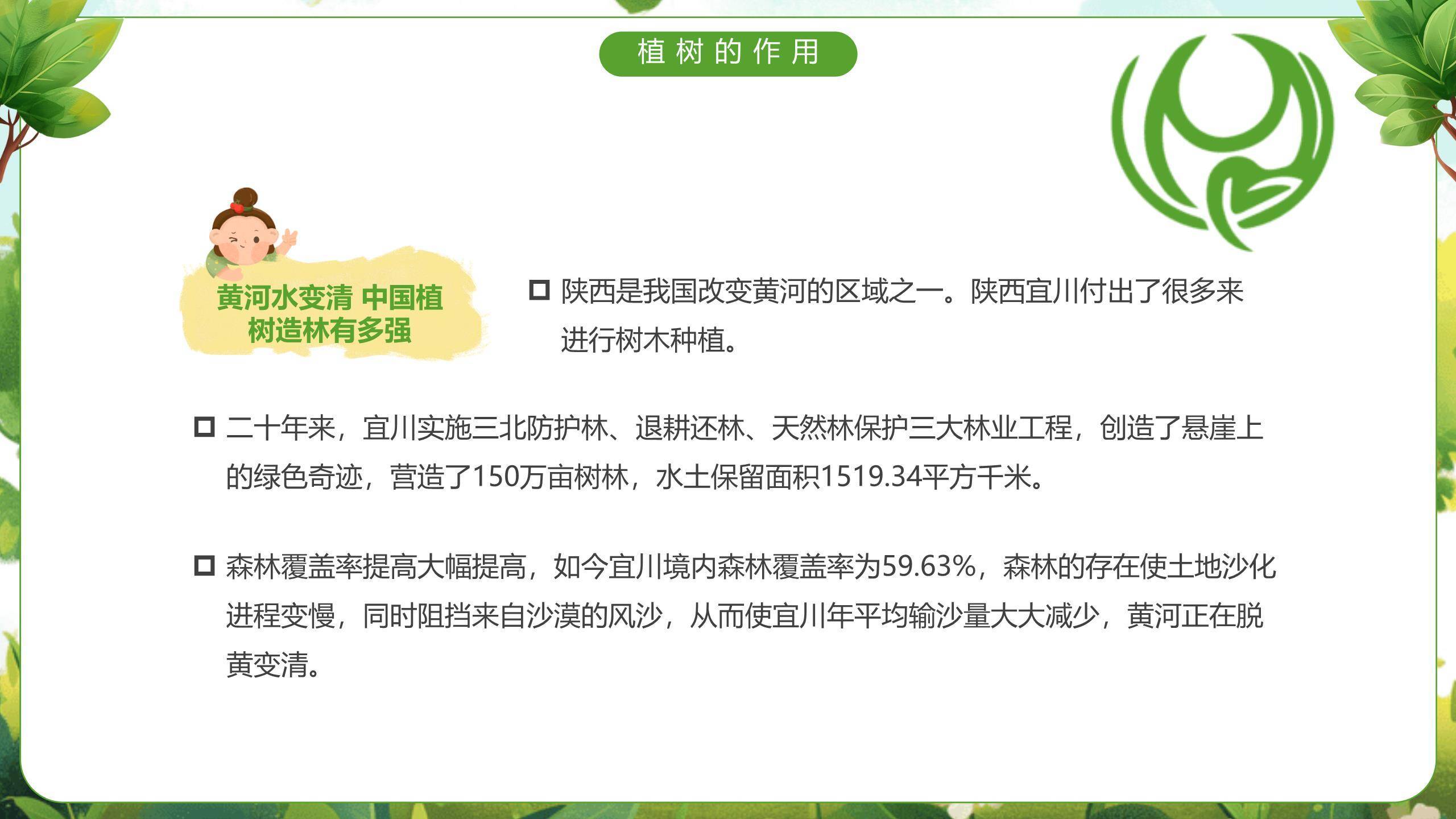 植树节英文介绍简约PPT模板3