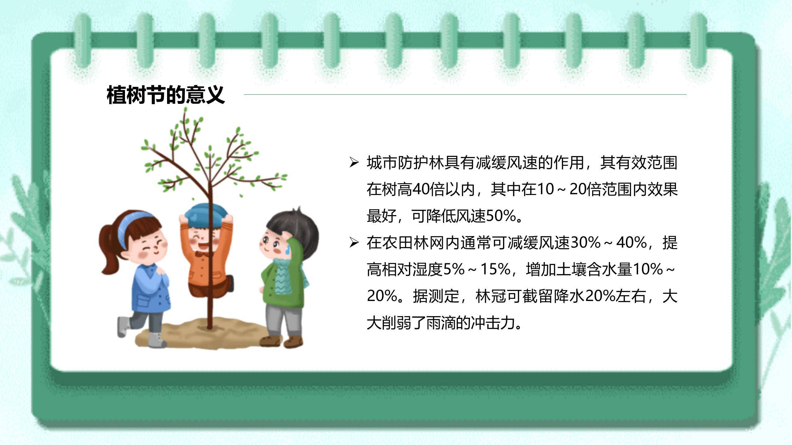 植树节生态教育手绘PPT模板5