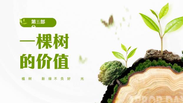 植树节活动策划几何PPT模板9