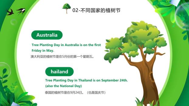 植树节知识介绍卡通PPT模板3