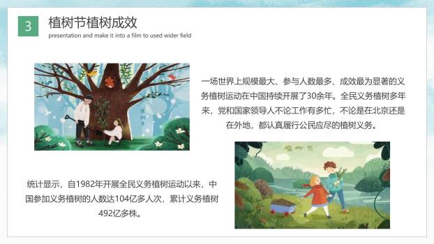 植树节介绍宣传卡通PPT模板6