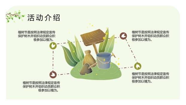 植树节通用清新PPT模板2