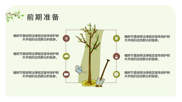 植树节通用清新PPT模板6
