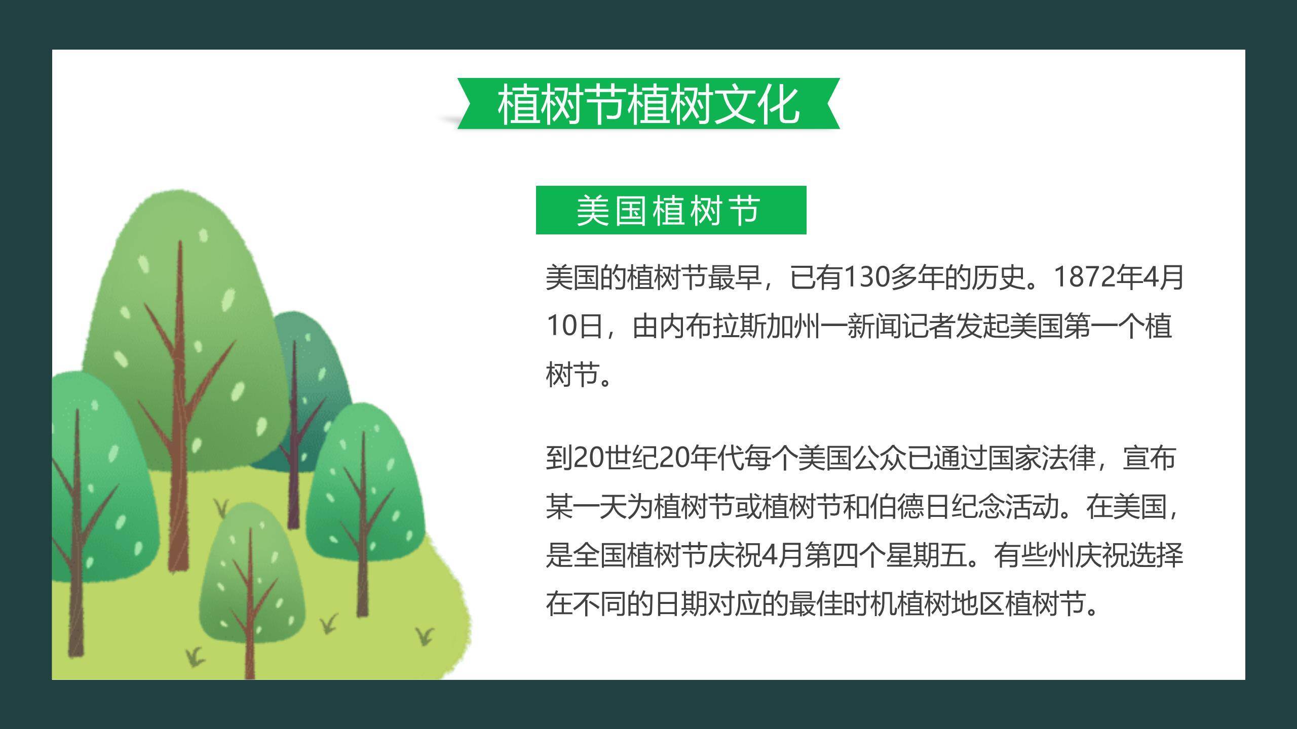 植树节环保教育夜景观PPT模板1