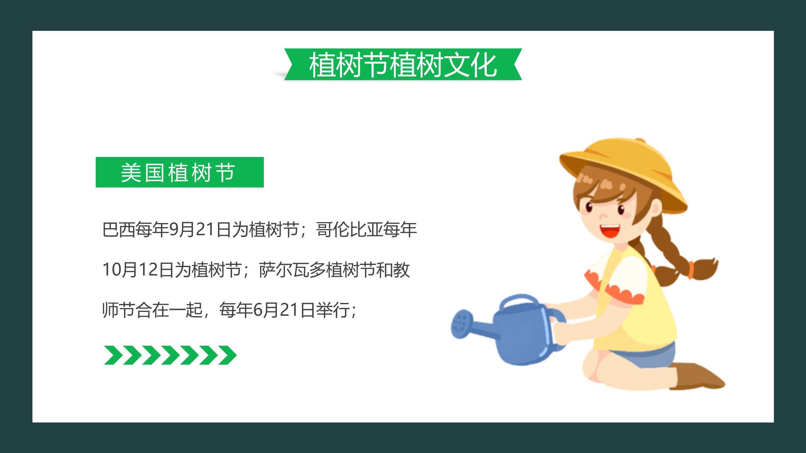 植树节环保教育夜景观PPT模板2