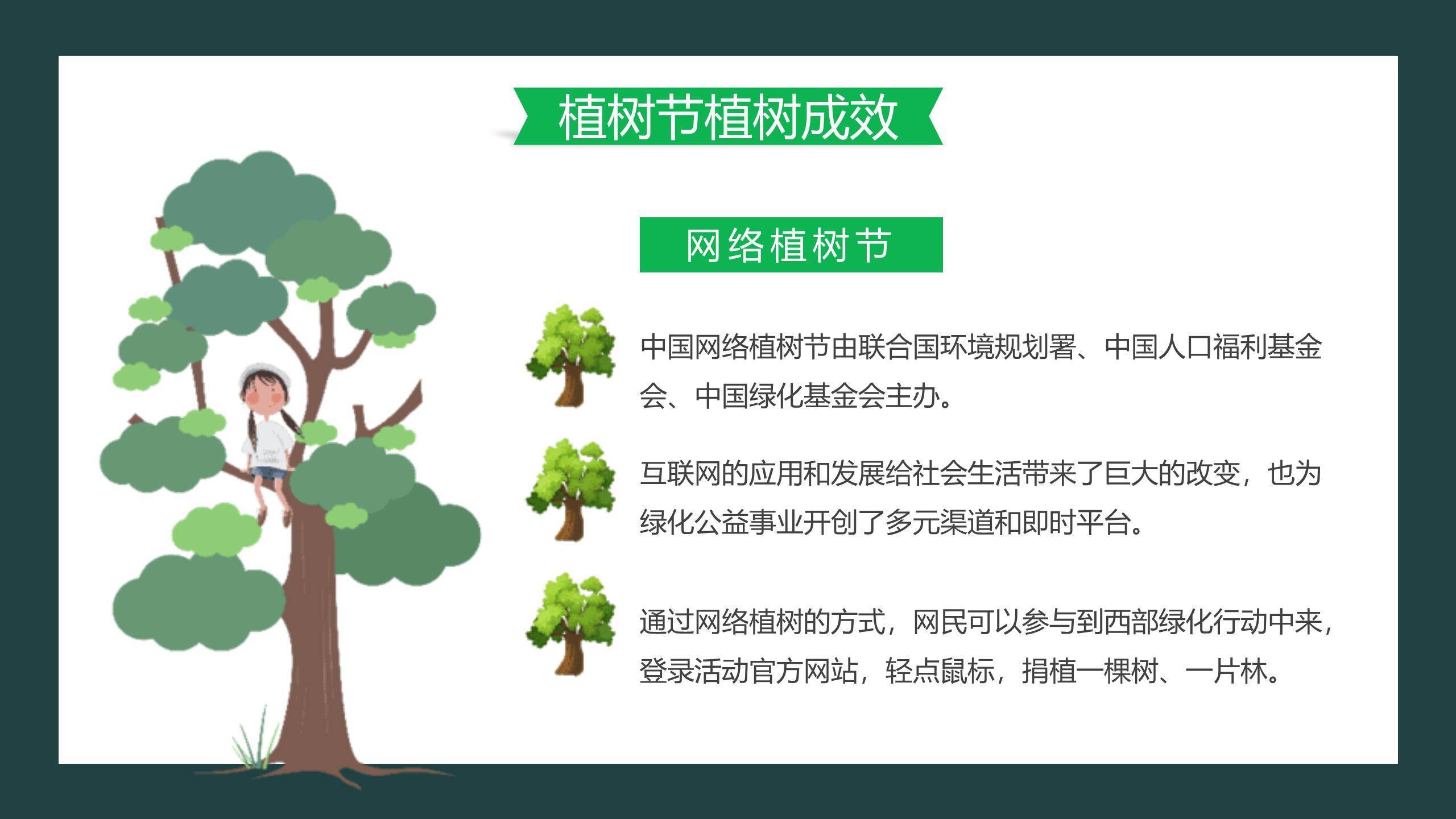 植树节环保教育夜景观PPT模板7