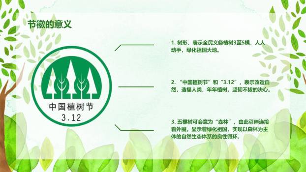 植树节环保倡议手绘PPT模板2