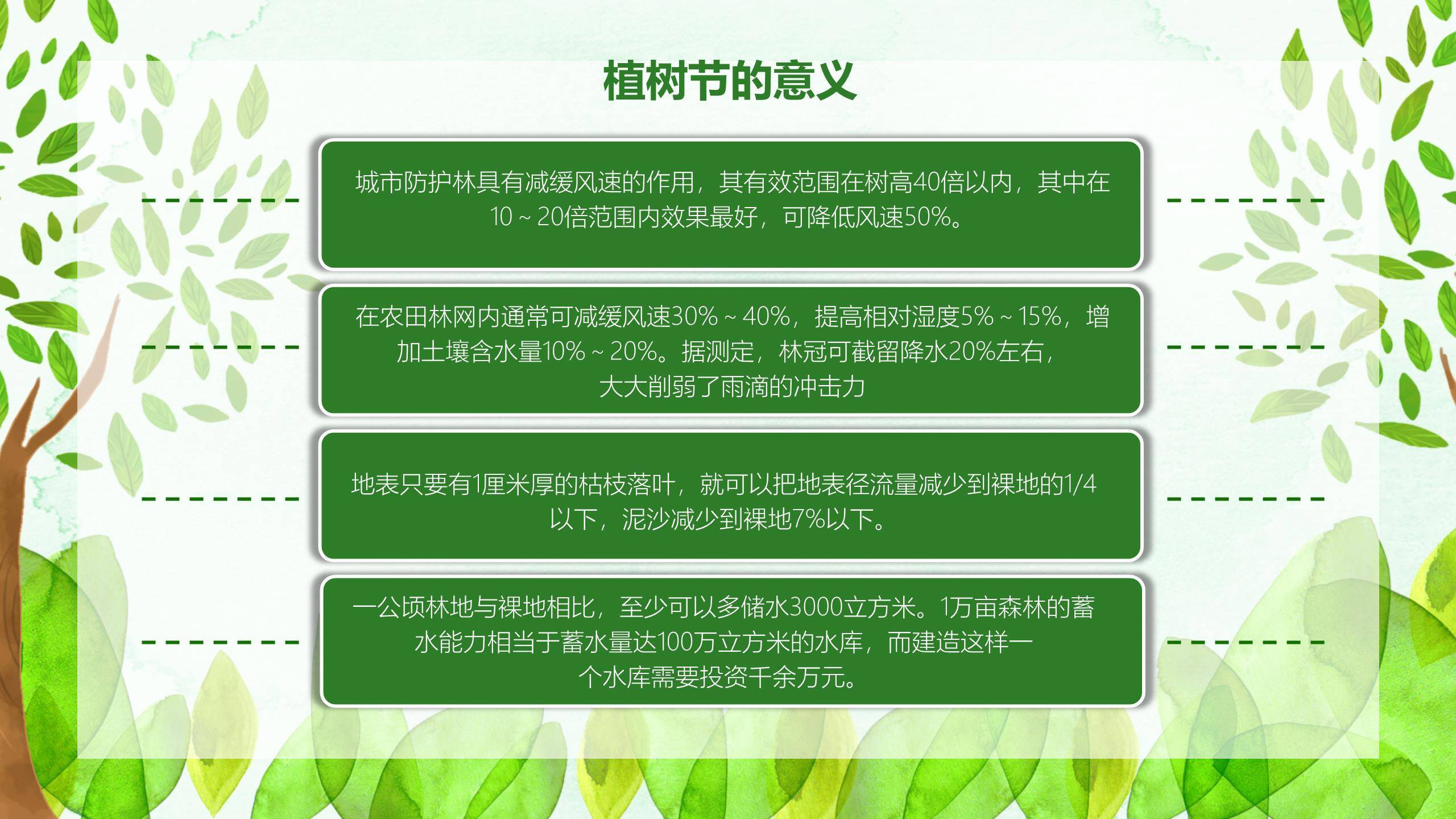 植树节环保倡议手绘PPT模板4