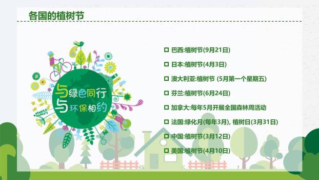 植树节儿童活动纸艺PPT模板6