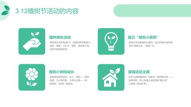 植树节工作汇报简约PPT模板7