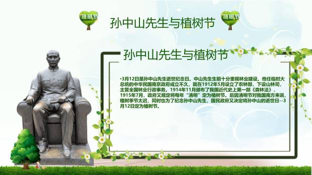 植树节环保倡导简约PPT模板7