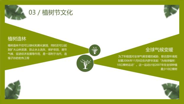 植树节主题班会卡通PPT模板6