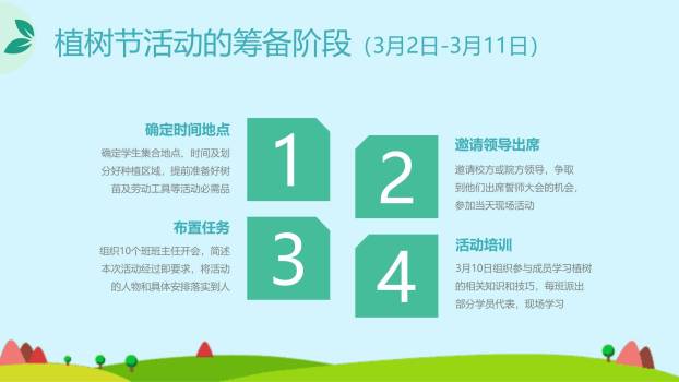 植树节公益倡议手绘PPT模板4